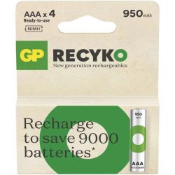 GP ReCyko AAA mikró akkumulátor 950mAh NiMH 4 db-os