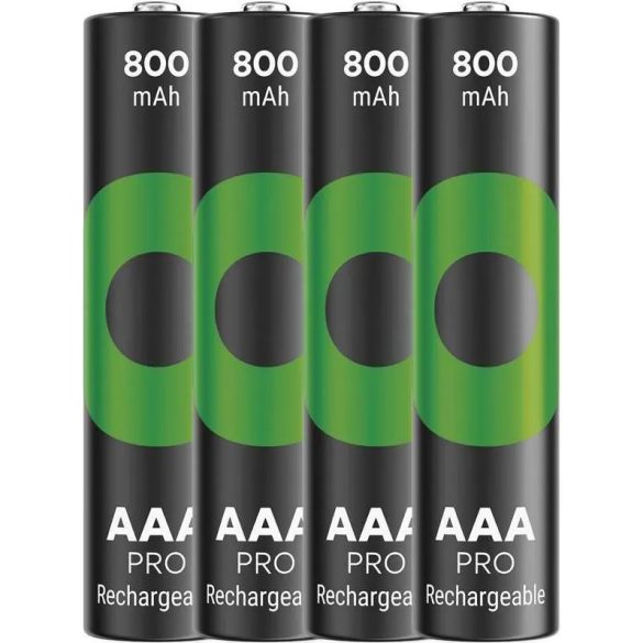 GP ReCyko Pro AAA mikró akkumulátor 800mAh NiMH 4 db-os