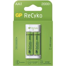 GP ECO E211 akkutöltő + 2db 2000 mAh AA akkuval