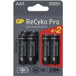 GP ReCyko Pro 2000 mAh akkumulátor AA ceruza BL4+2
