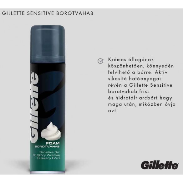 Gillette Classic Sensitive Skin borotvahab 300ml