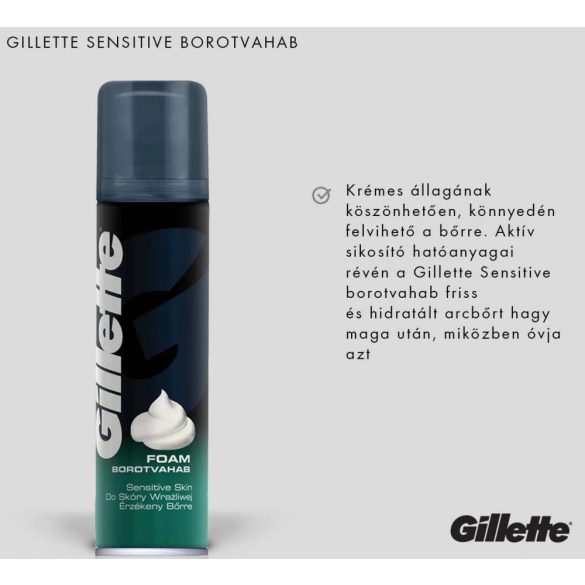 Gillette Classic Sensitive Skin borotvahab 300ml