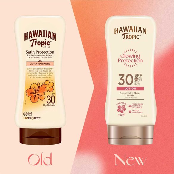 Hawaiian Tropic Glowing Protection bőrvédő naptej SPF 30 faktoros 180 ml