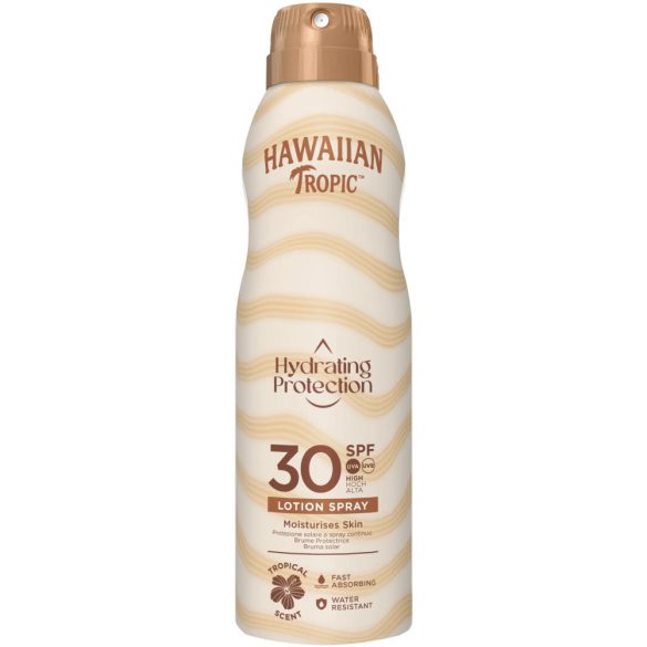 Hawaiian Tropic Hydrating Protection hidratáló bőrvédő naptej spray SPF 30 faktoros 177 ml