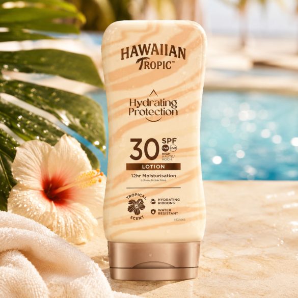 Hawaiian Tropic Hydrating Protection hidratáló bőrvédő naptej SPF 30 faktoros 180 ml