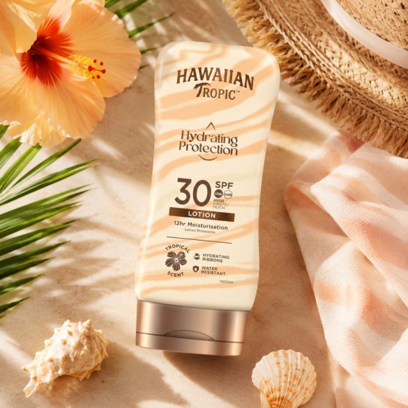 Hawaiian Tropic Hydrating Protection hidratáló bőrvédő naptej SPF 30 faktoros 180 ml