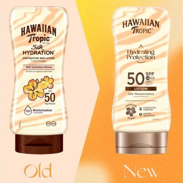 Hawaiian Tropic Hydrating Protection hidratáló bőrvédő naptej SPF 50 faktoros 180 ml