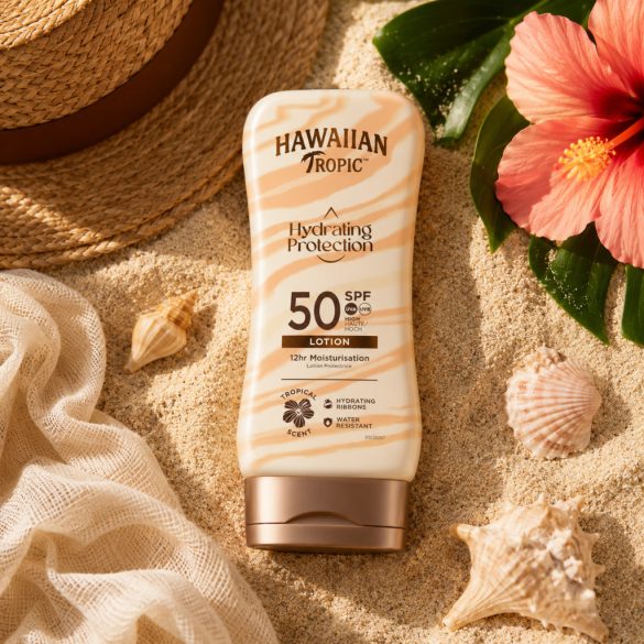 Hawaiian Tropic Hydrating Protection hidratáló bőrvédő naptej SPF 50 faktoros 180 ml