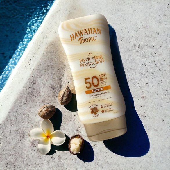 Hawaiian Tropic Hydrating Protection hidratáló bőrvédő naptej SPF 50 faktoros 180 ml