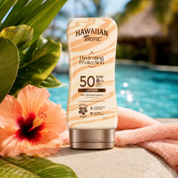 Hawaiian Tropic Hydrating Protection hidratáló bőrvédő naptej SPF 50 faktoros 180 ml