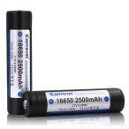 KeepPower 16650 2500 mAh, 3,7V-os Li-ion akku 4A, Védett