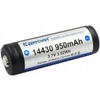 KeepPower 14430 3,7V 950 mAh, védett Li-ion akku (P1443C2)