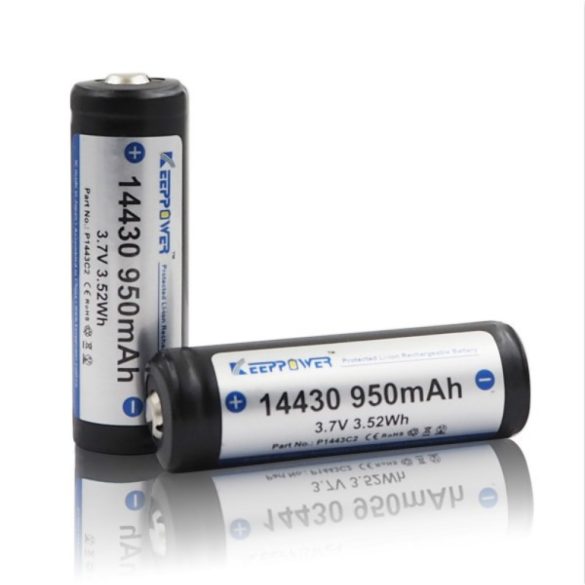KeepPower 14430 3,7V 950 mAh, védett Li-ion akku (P1443C2)