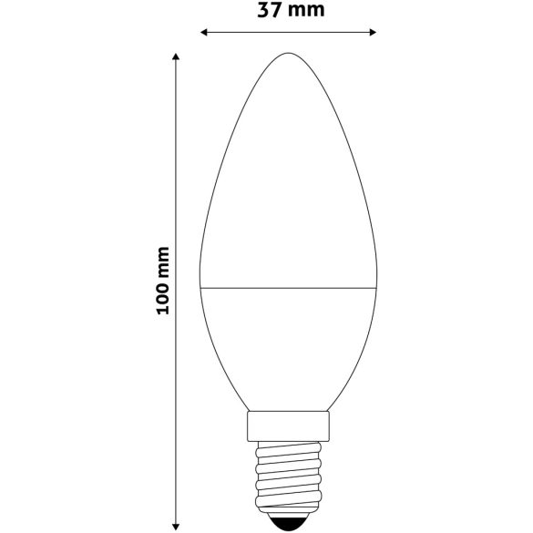 ENTAC LED gyertya izzó E14 6,5W 4000K természetes fehér 550 lumen 2 db-os kiszerelés 
