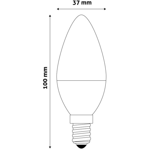 ENTAC LED gyertya izzó E14 6,5W 3000K meleg fehér 540 lumen