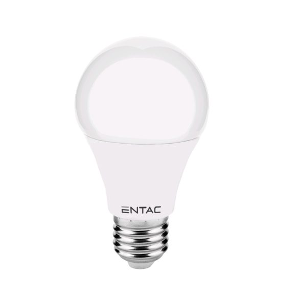 ENTAC A60 LED izzó, 10W, E27 foglalat, 4000K természetes fehér fény, gömb alakú