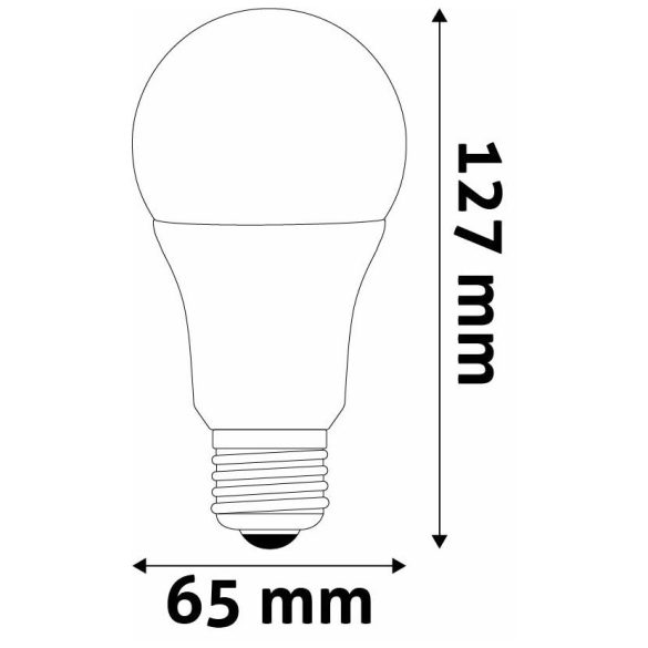 ENTAC A65 LED izzó, 15W, E27 foglalat, 4000K természetes fehér fény, gömb alakú