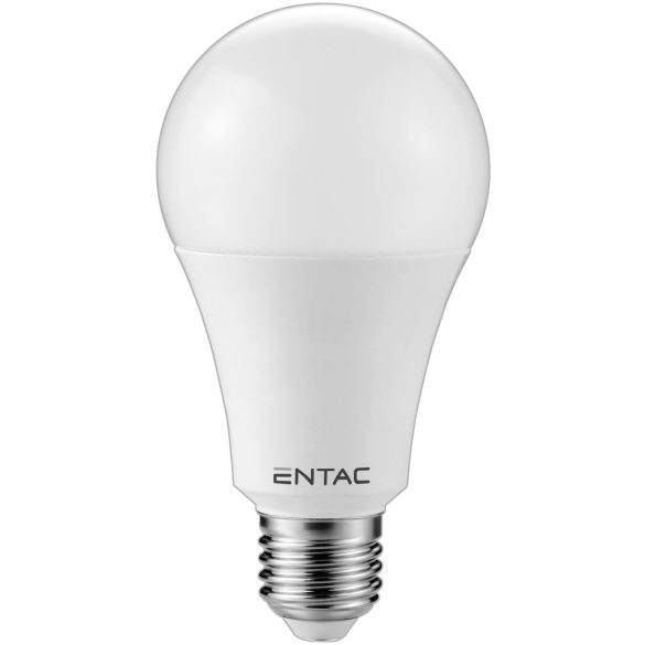 ENTAC A70 LED izzó, 18W, E27 foglalat, 4000K természetes fehér fény, gömb alakú