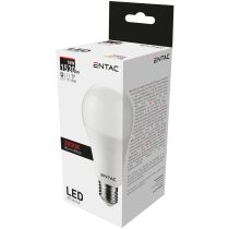   ENTAC A70 LED izzó, 18W, E27 foglalat, 3000K meleg fehér fény, gömb alakú