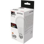   ENTAC A60 LED izzó, 8W, E27 foglalat, 3000K meleg fehér fény, gömb alakú