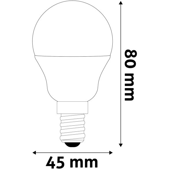 ENTAC LED kis gömb izzó E14 4W 4000K természetes fehér 345 lumen