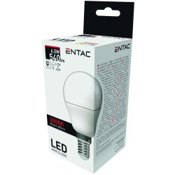   ENTAC LED kis gömb izzó E14 6,5W 3000K meleg fehér 540 lumen