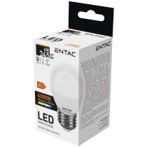   ENTAC LED kis gömb izzó E27 4W 4000K természetes fehér 345 lumen