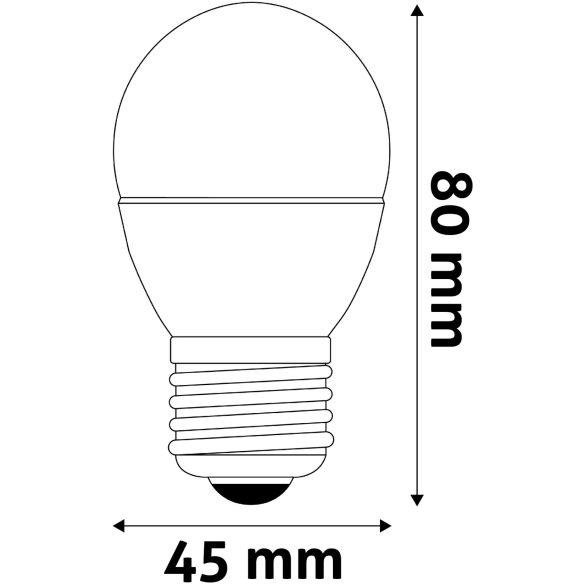 ENTAC LED kis gömb izzó E27 4W 4000K természetes fehér 345 lumen