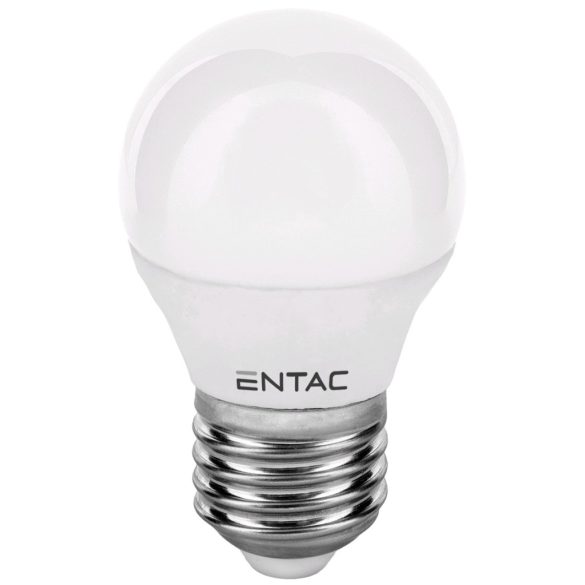 ENTAC LED kis gömb izzó E27 6,5W 6400K hideg fehér 560 lumen