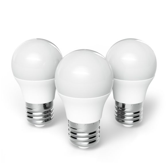 ENTAC LED kis gömb izzó E27 6,5W 4000K természetes fehér 560 lumen 3 db-os kiszerelés