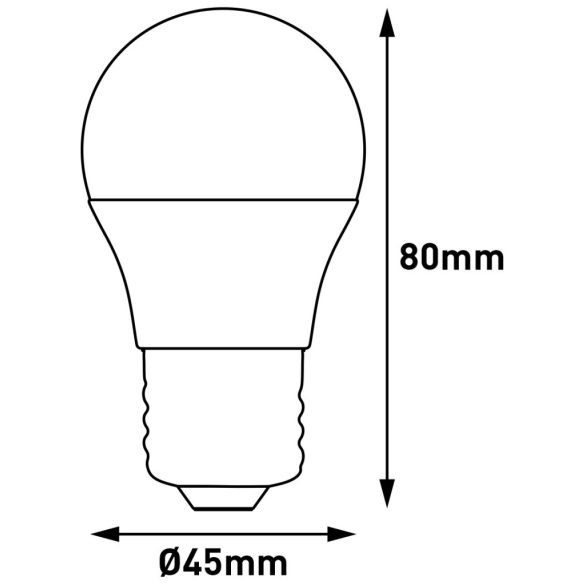 ENTAC LED kis gömb izzó E27 6,5W 4000K természetes fehér 560 lumen 3 db-os kiszerelés