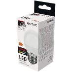   ENTAC LED kis gömb izzó E27 6,5W 3000K meleg fehér 560 lumen