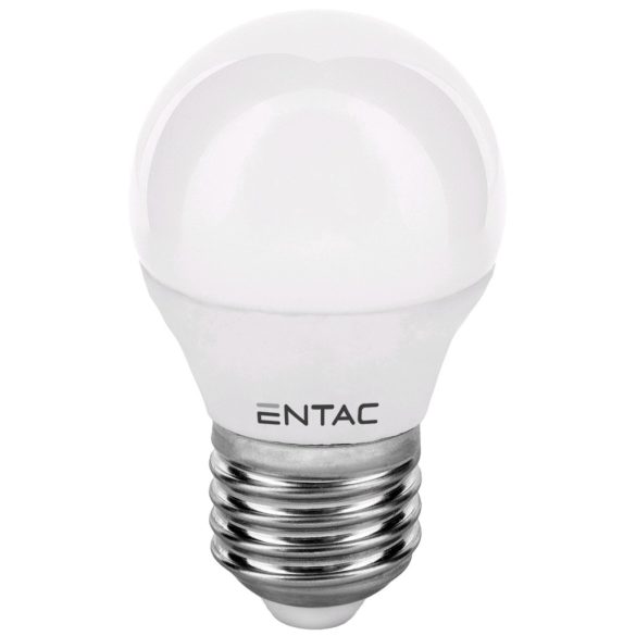 ENTAC LED kis gömb izzó E27 6,5W 3000K meleg fehér 560 lumen
