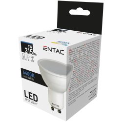 ENTAC LED Spot izzó GU10 4W 6400K hideg fehér 315 lumen