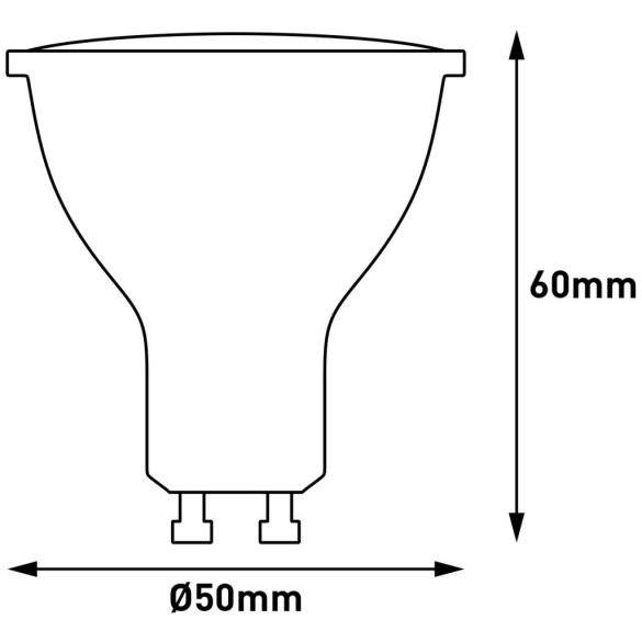 ENTAC LED Spot izzó GU10 4W 4000K természetes fehér 350 lumen (Duo Pack - 2 db)