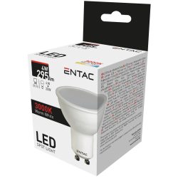 ENTAC LED Spot izzó GU10 4W 3000K meleg fehér 295 lumen