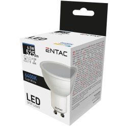 ENTAC LED Spot izzó GU10 6,5W 6400K hideg fehér 525 lumen
