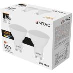   ENTAC LED Spot izzó GU10 6,5W 4000K természetes fehér 560 lumen (Duo Pack - 2 db)