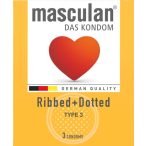  Masculan Ribbed + Dotted óvszer 3 db-os