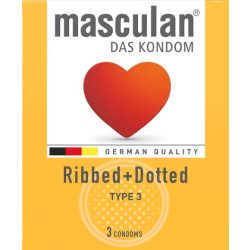  Masculan Ribbed+Dotted óvszer 3db