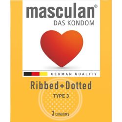  Masculan Ribbed + Dotted óvszer 3 db-os