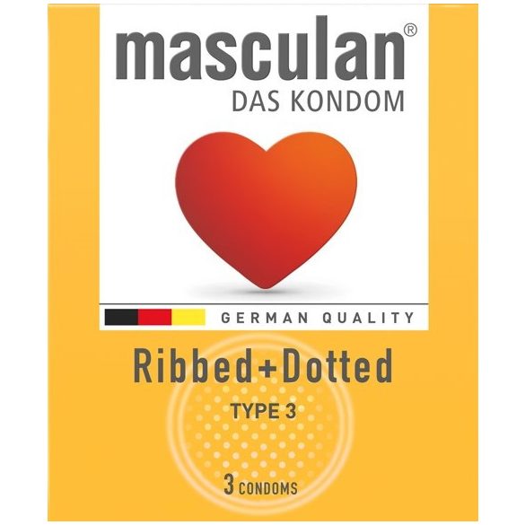  Masculan Ribbed + Dotted óvszer 3 db-os