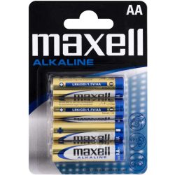 Maxell Alkáli AA tartós ceruza elem 4 db-os