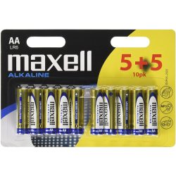 Maxell Alkáli AA tartós ceruza elem 10 db-os