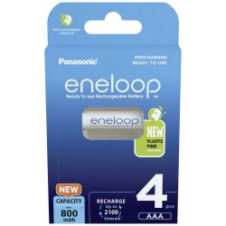Panasonic Eneloop AAA 800 mAh Mikró Akkumulátor 4 db-os