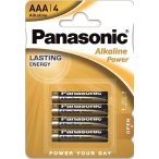 Panasonic Alkaline Power LR03 AAA mikró elem 4 db-os