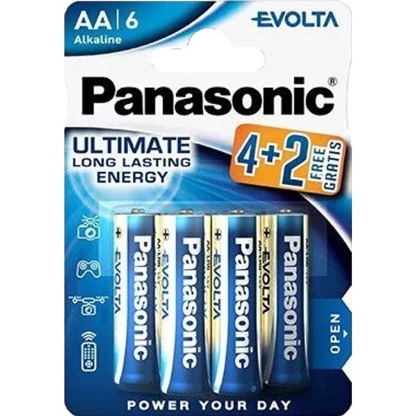 Panasonic Evolta Alkáli AA Ceruza elem 6db-os
