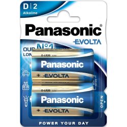 Panasonic Evolta LR20, D Góliát tartós elem 2 db-os