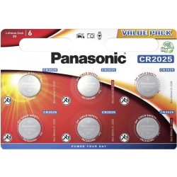 Panasonic CR2025 3V Lithium Gombelem 6 db-os