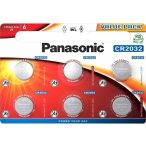Panasonic CR2032 3V Lithium gombelem 6 db-os
